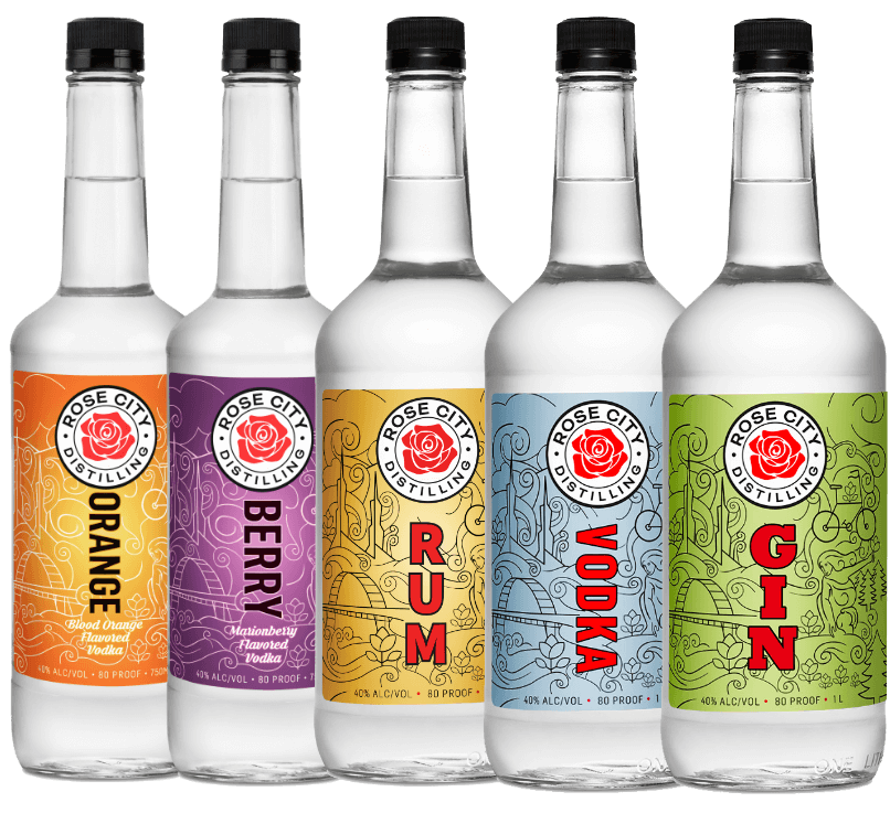 Rose City Gin clear spirits portfolio